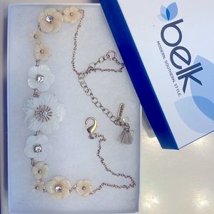 Ivory/Gold Flower Necklace